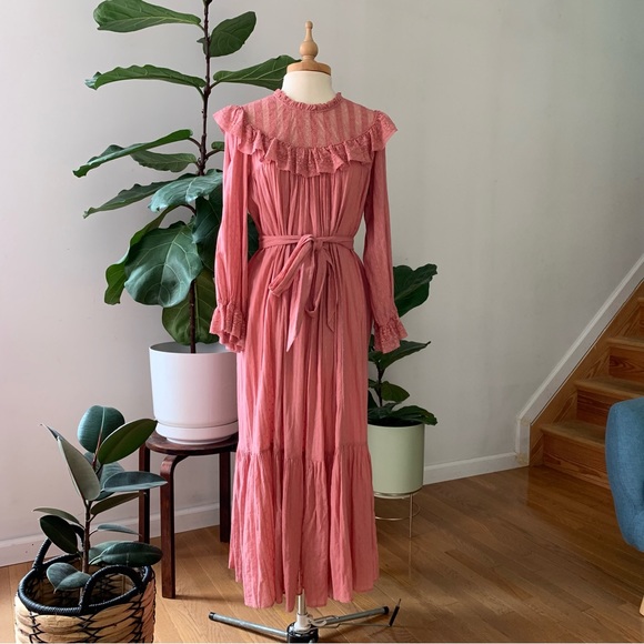 Sold❤️SALE❤️Doen pink Hillside dress long sleeve - Picture 3 of 11